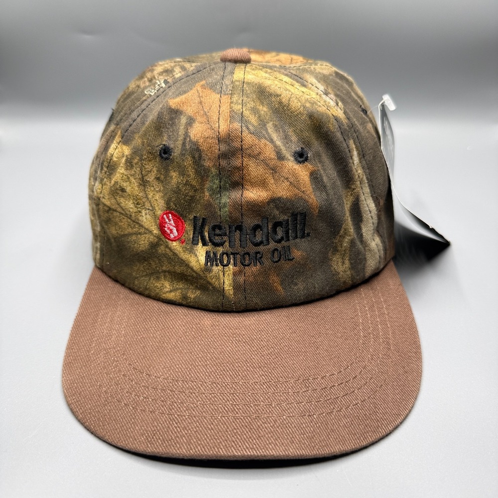 Kendall Motor Oil Hat Advantage Timber OC Brown Green Camo Adjustable Cap RT400B